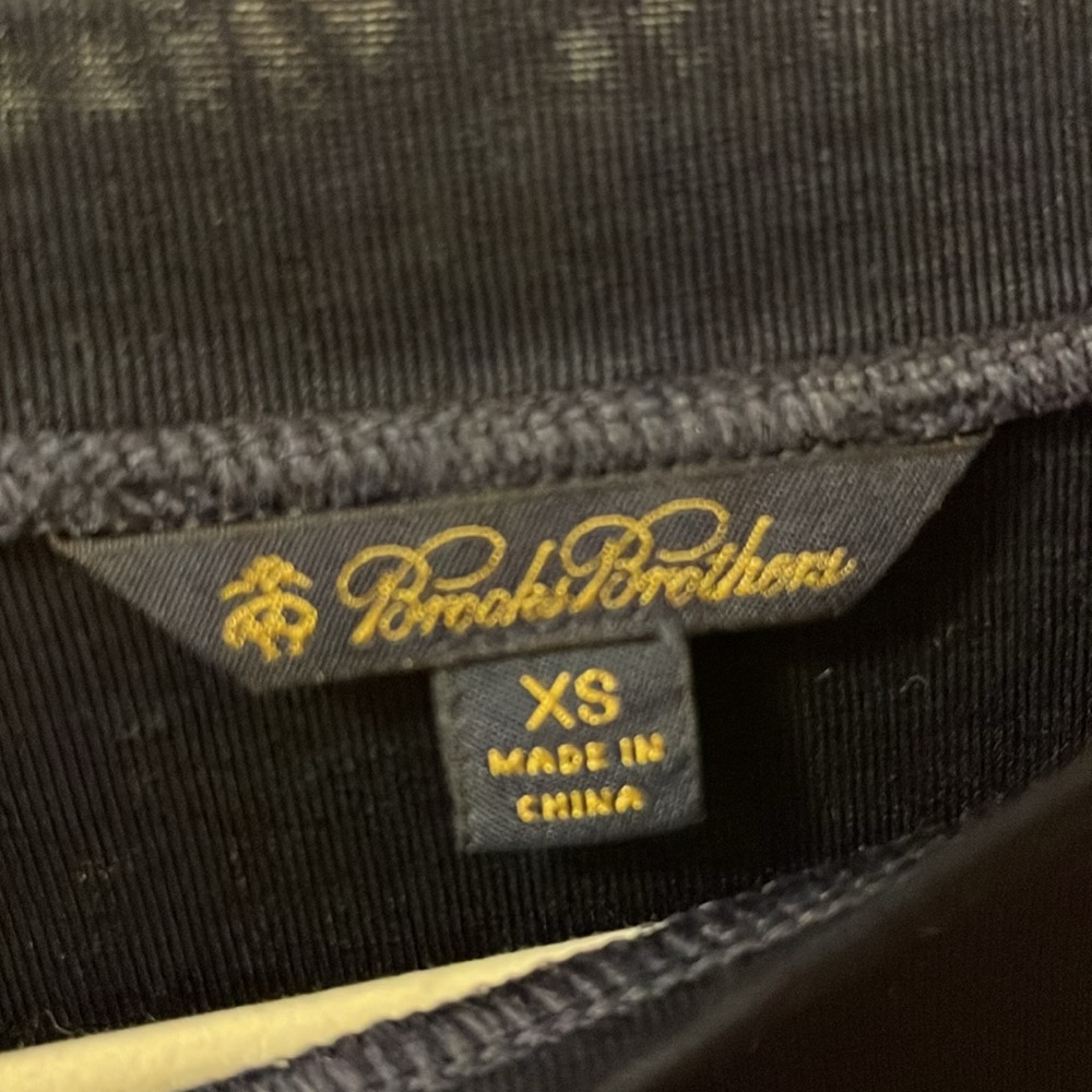 Brooks Brothers Dark Blue Dress with Gold Accents - Picture 3 of 4